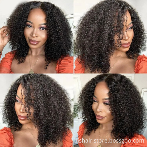 13x4x1 Front Lace Wig 100% human Hair 180% Density Brazilian kinky Curly Front Lace Wig 9A Natural Hair Wig, Suitable for Women